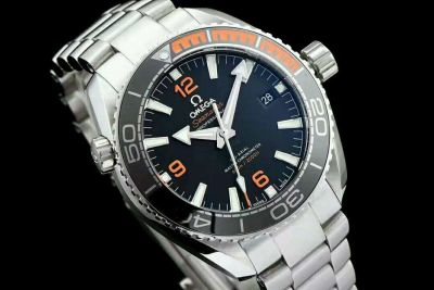 Swiss 8900 Replica Omega Seamaster Planet Ocean 600m Black & Orange Bezel